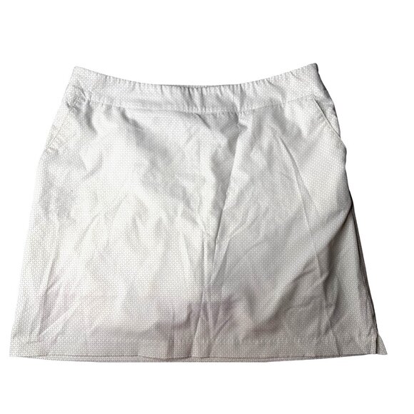 George Norman White Geo-Patterned Skort Size 14 - Picture 1 of 8